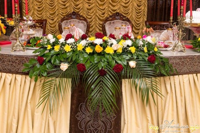 Оформление стола жениха и невесты в Махачкале
